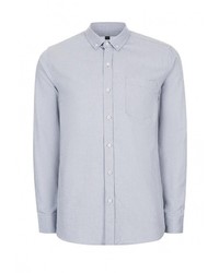 Мужская голубая рубашка с длинным рукавом от Topman