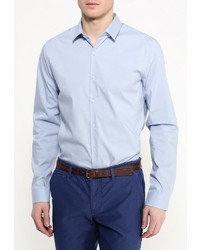 Мужская голубая рубашка с длинным рукавом от Topman
