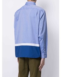 Мужская голубая рубашка с длинным рукавом от Sophnet.
