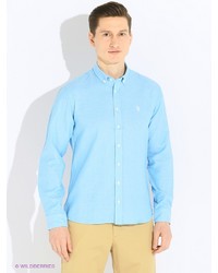 Мужская голубая рубашка с длинным рукавом от U.S. Polo Assn.