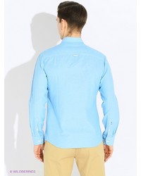 Мужская голубая рубашка с длинным рукавом от U.S. Polo Assn.