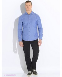 Мужская голубая рубашка с длинным рукавом от Von Dutch
