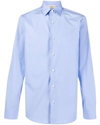 Мужская голубая рубашка с длинным рукавом от Z Zegna