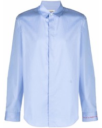 Мужская голубая рубашка с длинным рукавом от Zadig & Voltaire
