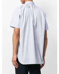 Мужская голубая рубашка с коротким рукавом в клетку от Comme Des Garcons SHIRT