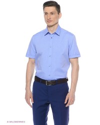 Мужская голубая рубашка с коротким рукавом от Alfred Muller