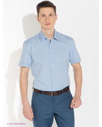 Мужская голубая рубашка с коротким рукавом от Alfred Muller