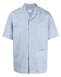 Мужская голубая рубашка с коротким рукавом от Aspesi