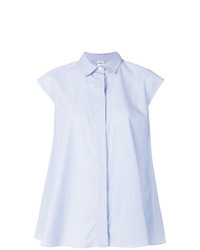 Женская голубая рубашка с коротким рукавом от Aspesi