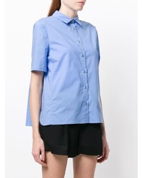Женская голубая рубашка с коротким рукавом от Twin-Set