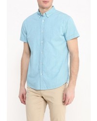 Мужская голубая рубашка с коротким рукавом от Baon