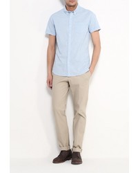 Мужская голубая рубашка с коротким рукавом от Baon