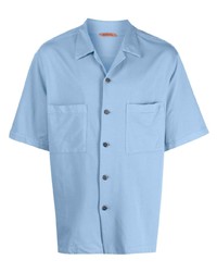 Мужская голубая рубашка с коротким рукавом от Barena