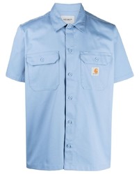 Мужская голубая рубашка с коротким рукавом от Carhartt WIP