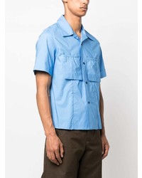 Мужская голубая рубашка с коротким рукавом от Paria Farzaneh