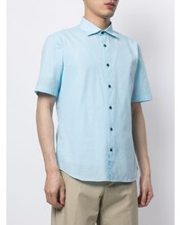 Мужская голубая рубашка с коротким рукавом от D'urban