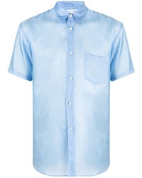 Мужская голубая рубашка с коротким рукавом от Comme Des Garcons SHIRT