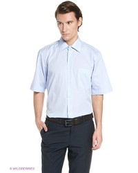 Мужская голубая рубашка с коротким рукавом от Conti Uomo