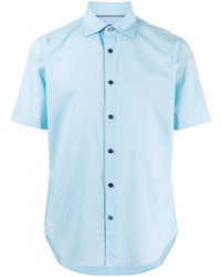 Мужская голубая рубашка с коротким рукавом от D'urban