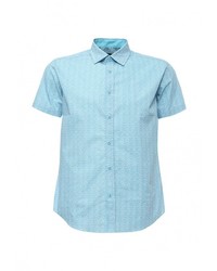 Мужская голубая рубашка с коротким рукавом от Deblasio