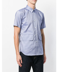 Мужская голубая рубашка с коротким рукавом от Comme Des Garçons Shirt Boys