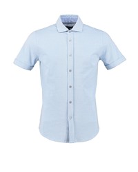 Мужская голубая рубашка с коротким рукавом от Florentino