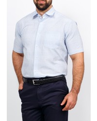Мужская голубая рубашка с коротким рукавом от GREG