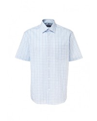 Мужская голубая рубашка с коротким рукавом от GREG