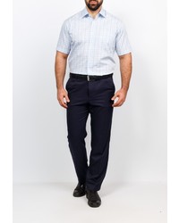 Мужская голубая рубашка с коротким рукавом от GREG