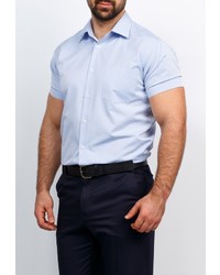 Мужская голубая рубашка с коротким рукавом от GREG