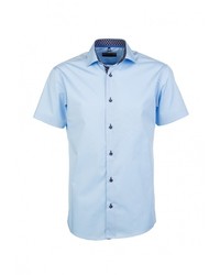 Мужская голубая рубашка с коротким рукавом от GREG
