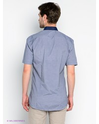 Мужская голубая рубашка с коротким рукавом от Imperator