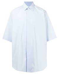 Мужская голубая рубашка с коротким рукавом от Jil Sander