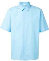 Мужская голубая рубашка с коротким рукавом от Jil Sander