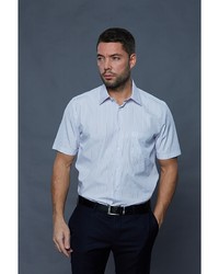 Мужская голубая рубашка с коротким рукавом от John Jeniford