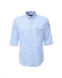 Мужская голубая рубашка с коротким рукавом от LAGERFELD