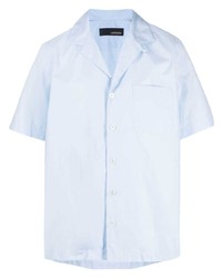 Мужская голубая рубашка с коротким рукавом от Lardini