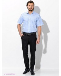 Мужская голубая рубашка с коротким рукавом от Maestro