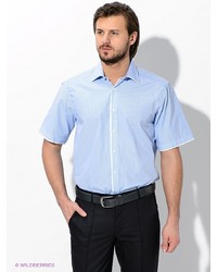 Мужская голубая рубашка с коротким рукавом от Maestro