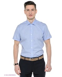 Мужская голубая рубашка с коротким рукавом от MONDIGO