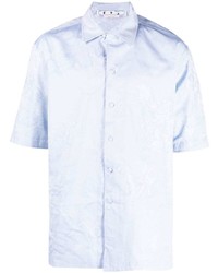 Мужская голубая рубашка с коротким рукавом от Off-White