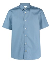 Мужская голубая рубашка с коротким рукавом от Paul Smith