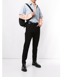 Мужская голубая рубашка с коротким рукавом от CK Calvin Klein