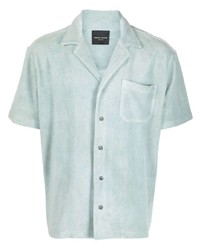 Мужская голубая рубашка с коротким рукавом от Roberto Collina