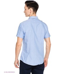 Мужская голубая рубашка с коротким рукавом от Sela