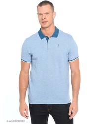 Мужская голубая рубашка с коротким рукавом от Sela