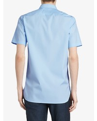 Мужская голубая рубашка с коротким рукавом от Burberry