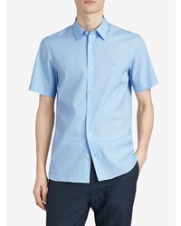 Мужская голубая рубашка с коротким рукавом от Burberry