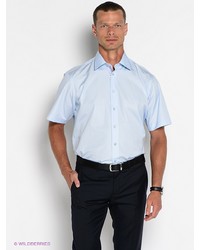 Мужская голубая рубашка с коротким рукавом от Slava Zaitsev