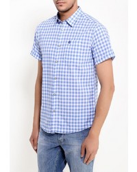 Мужская голубая рубашка с коротким рукавом от SPRINGFIELD